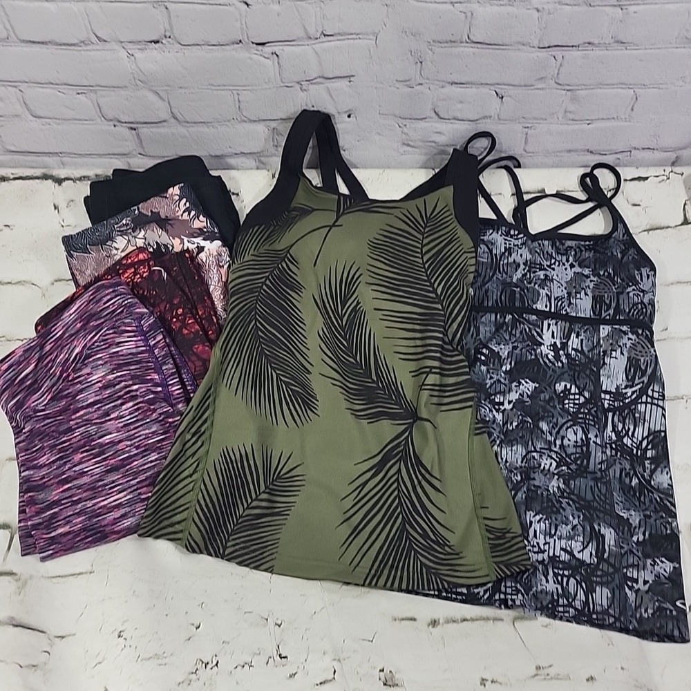 Athletic Wear Leggings Tank‎ Tops Lot Of 6Pcs Womens S Gym Yoga Work-Out Clothes